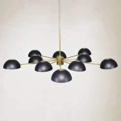 Discount Pamono Brass Chandelier in the style of Stilnovo