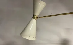 Online Pamono Brass Cone Chandelier, 1950s