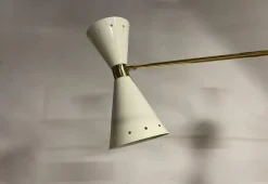 Online Pamono Brass Cone Chandelier, 1950s