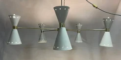 Online Pamono Brass Cone Chandelier, 1950s