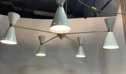 Online Pamono Brass Cone Chandelier, 1950s