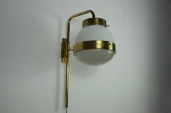 Clearance Pamono Brass Delta Wall Lamp attributed to Sergio Mazza for Artemide, Italy, 1960s