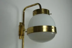 Clearance Pamono Brass Delta Wall Lamp attributed to Sergio Mazza for Artemide, Italy, 1960s