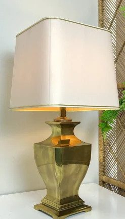 Outlet Pamono Brass Dome Table Lamp from Deknudt, Belgium, 1970s