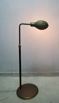 Discount Pamono Brass Floor Lamp by Tommaso Barbi, 1970s