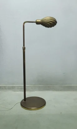 Discount Pamono Brass Floor Lamp by Tommaso Barbi, 1970s