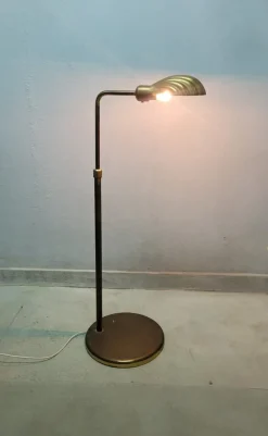 Discount Pamono Brass Floor Lamp by Tommaso Barbi, 1970s