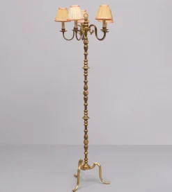 Clearance Pamono Brass Floor Lamp from Maison Baguès, France, 1960s