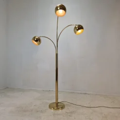 Pamono Brass Floor Lamp, Germany, 1970s