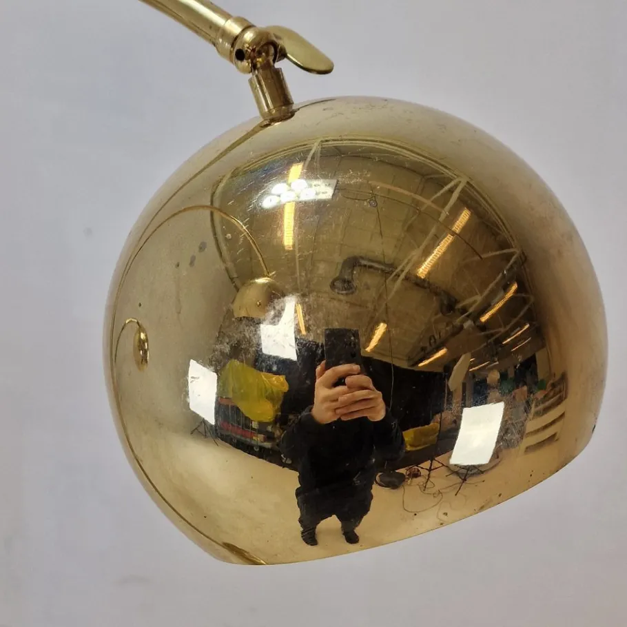 Pamono Brass Floor Lamp, Germany, 1970s