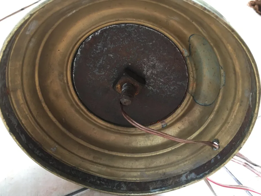 New Pamono Brass Floor Lamp, 1930s