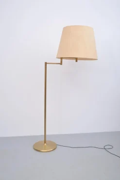 Sale Pamono Brass Floor Lamp with Swivel Arm, Germany