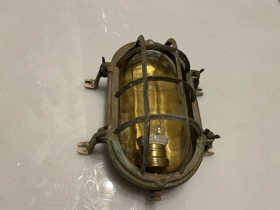 Sale Pamono Brass Garden Nautical Sconces, 1940s, Set of 5