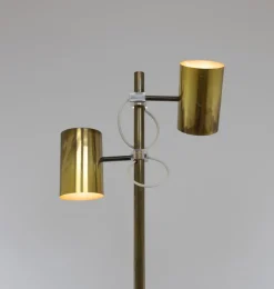 Discount Pamono Brass Giunco Floor Lamp by Fulvio Ferrari for Solka B, 1970s