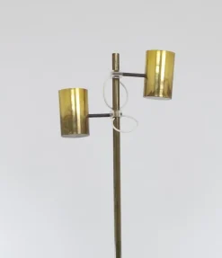 Discount Pamono Brass Giunco Floor Lamp by Fulvio Ferrari for Solka B, 1970s