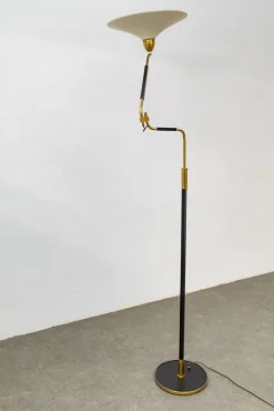 Discount Pamono Brass Ground Lamp, Italy, 1950s