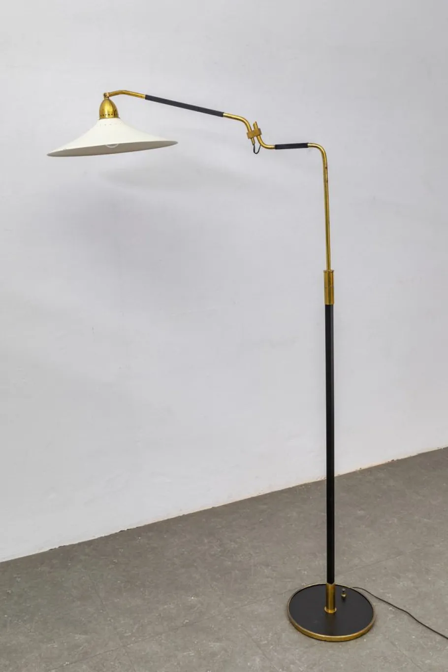 Discount Pamono Brass Ground Lamp, Italy, 1950s