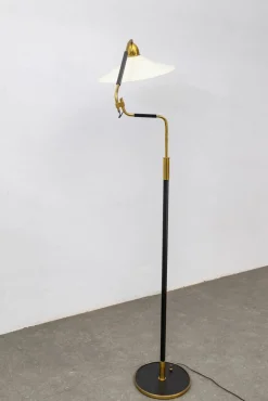 Discount Pamono Brass Ground Lamp, Italy, 1950s