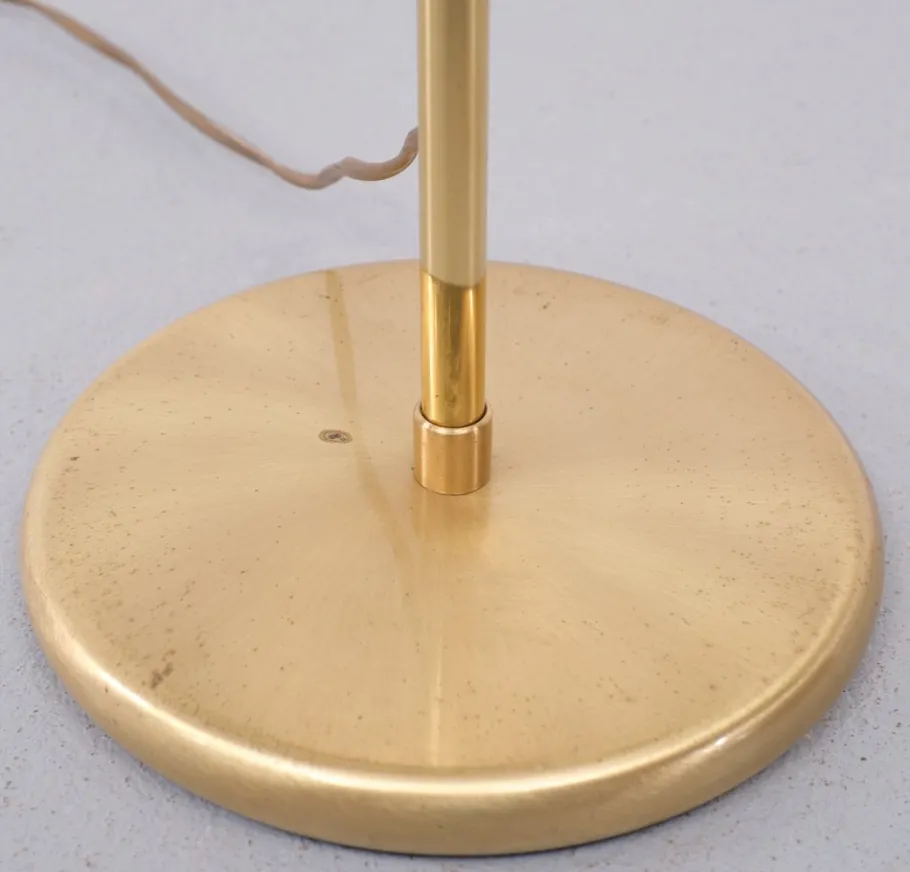 Pamono Brass Halogen Floor Lamp from Höltkotter, Germany, 1970s