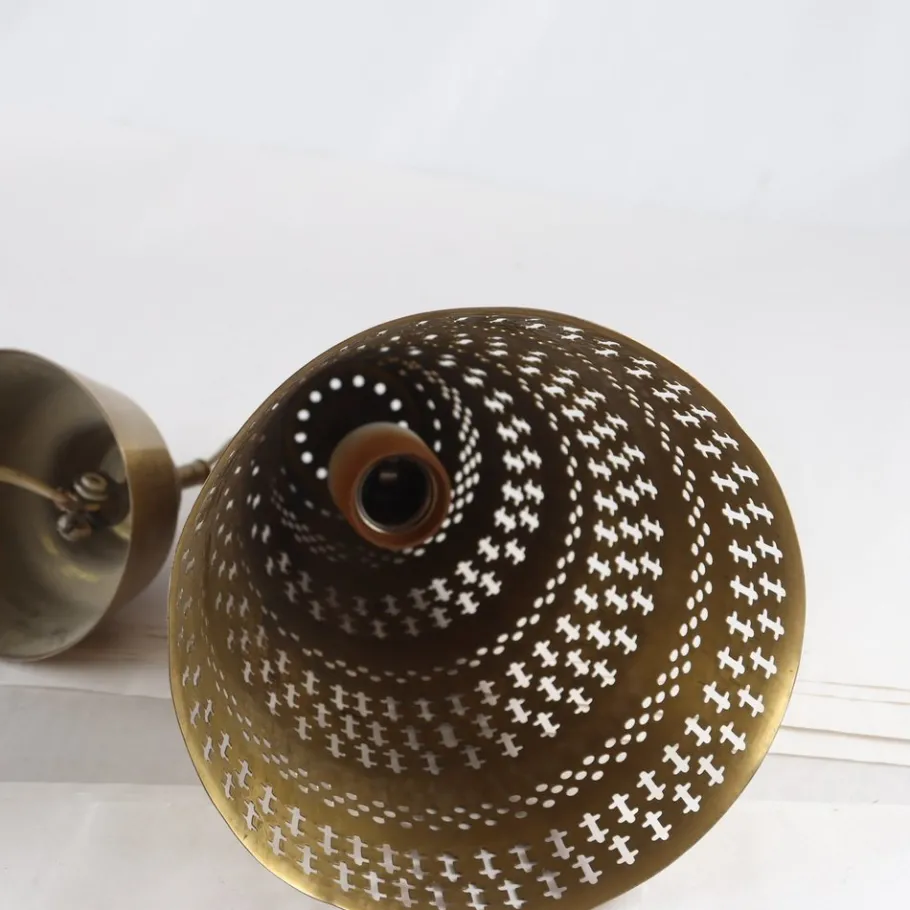 Discount Pamono Brass Hanging Light by Hans Bergström, 1950s