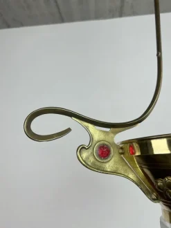 New Pamono Brass Jugendstil Pendant with Red Crystals, 1890s