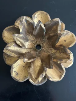 New Pamono Brass Lotus Wall Light from Maison Jansen, 1970s