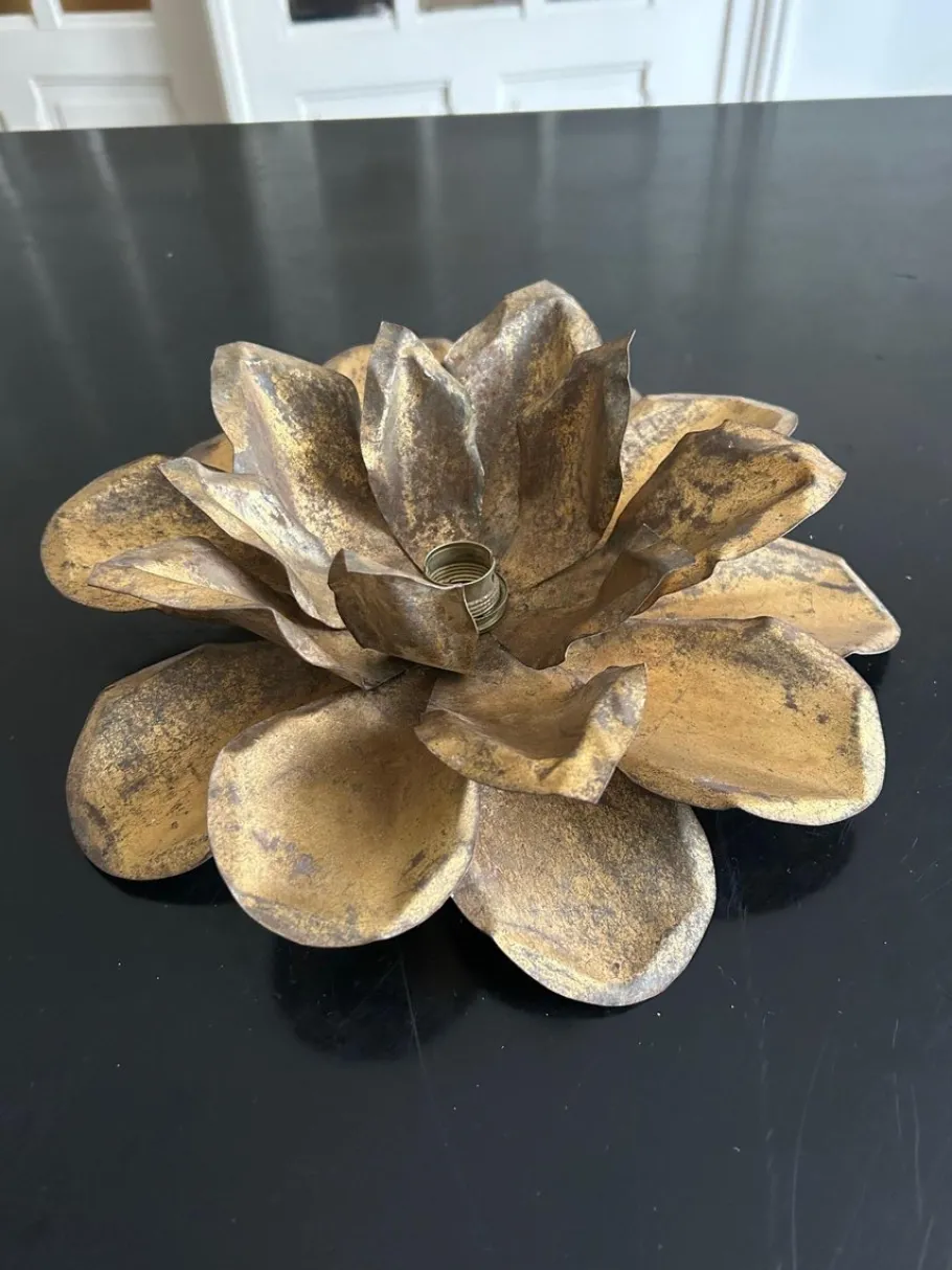New Pamono Brass Lotus Wall Light from Maison Jansen, 1970s