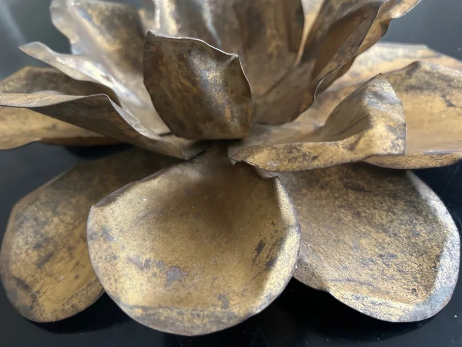 New Pamono Brass Lotus Wall Light from Maison Jansen, 1970s