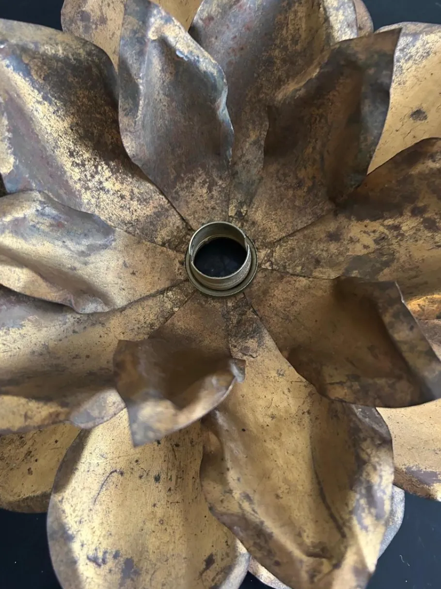 New Pamono Brass Lotus Wall Light from Maison Jansen, 1970s