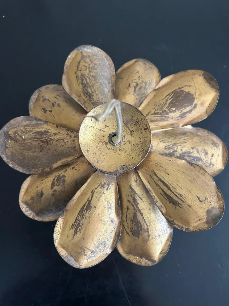 New Pamono Brass Lotus Wall Light from Maison Jansen, 1970s