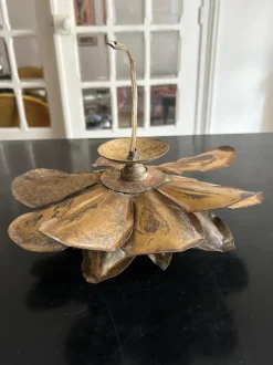 New Pamono Brass Lotus Wall Light from Maison Jansen, 1970s