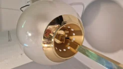 Online Pamono Brass Model Balloon LTE10 Floor Lamp with Beige Base by Luigi Caccia Dominioni for Azucena, 1990s