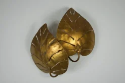 Discount Pamono Brass Monstrera Double Leaf Wall Lamp attributed to Maison Jansen, France, 1960s