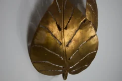 Discount Pamono Brass Monstrera Double Leaf Wall Lamp attributed to Maison Jansen, France, 1960s