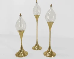 Online Pamono Brass Oil Lamps by Freddie Andersen, 1970, Set of 3