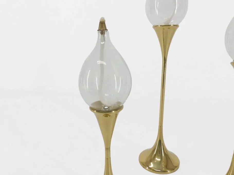 Online Pamono Brass Oil Lamps by Freddie Andersen, 1970, Set of 3