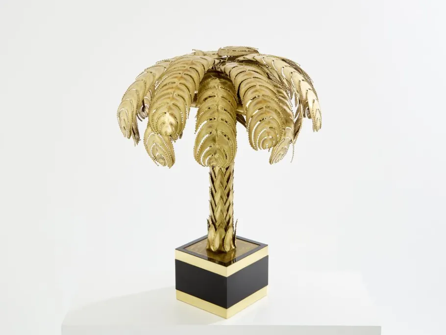 New Pamono Brass Palm Tree Lamp by Christian Techoueyres for Maison Jansen, 1970s
