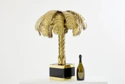 New Pamono Brass Palm Tree Lamp by Christian Techoueyres for Maison Jansen, 1970s
