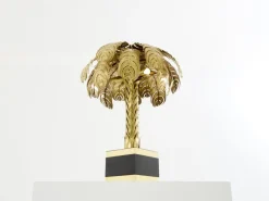 New Pamono Brass Palm Tree Lamp by Christian Techoueyres for Maison Jansen, 1970s