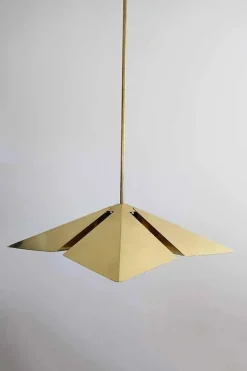 Online Pamono Brass Pendant Lamp from Vereinigte Werkstätten München, Germany, 1970s