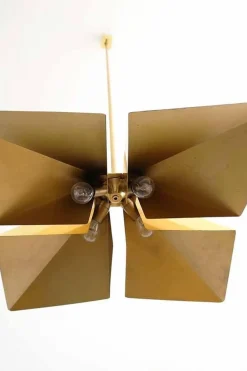 Online Pamono Brass Pendant Lamp from Vereinigte Werkstätten München, Germany, 1970s