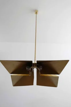 Online Pamono Brass Pendant Lamp from Vereinigte Werkstätten München, Germany, 1970s