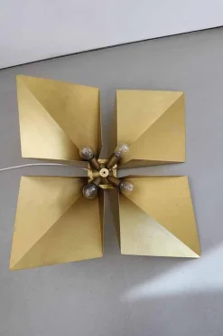 Online Pamono Brass Pendant Lamp from Vereinigte Werkstätten München, Germany, 1970s