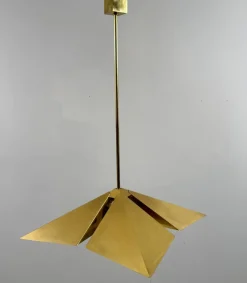Hot Pamono Brass Pendant Light from Vereinigte Werkstätten München, Germany, 1970s
