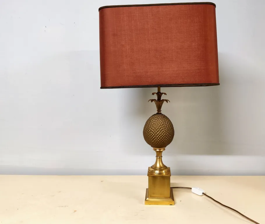 Online Pamono Brass Pineapple Table Lamp, 1970s