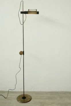 Sale Pamono Brass Raised Earth Lampshade, 1960s