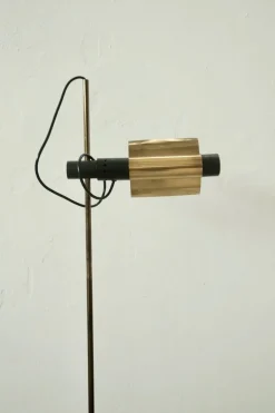 Sale Pamono Brass Raised Earth Lampshade, 1960s