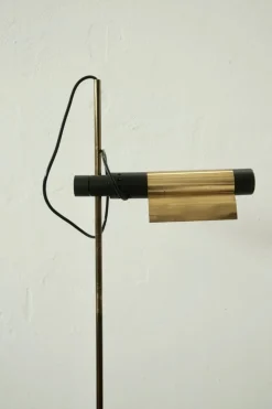 Sale Pamono Brass Raised Earth Lampshade, 1960s