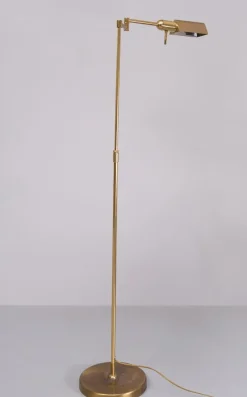 New Pamono Brass Swing Arm Floor Lamp from Herda, 1980s