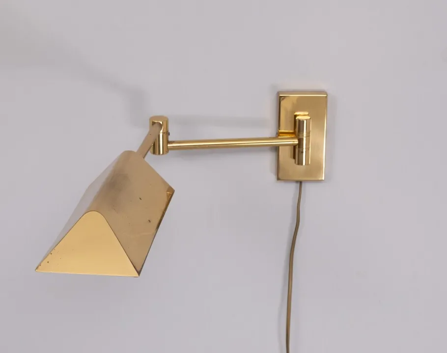 Best Pamono Brass Swing Arm Wall Lamp, Germany, 1978